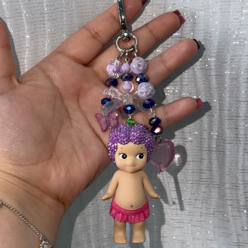Sonny Angel Grape Bedazzled Keychain